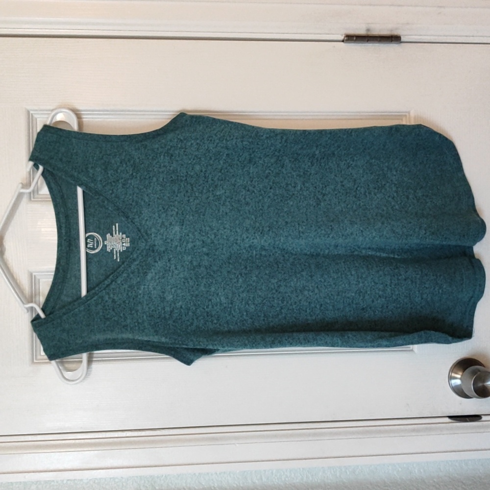 Teal Heathered Sweater Tank